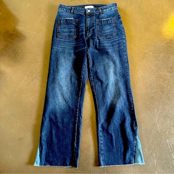 Anine Bing Patch Pocket Straight Leg Jeans - Picture 3 of 14